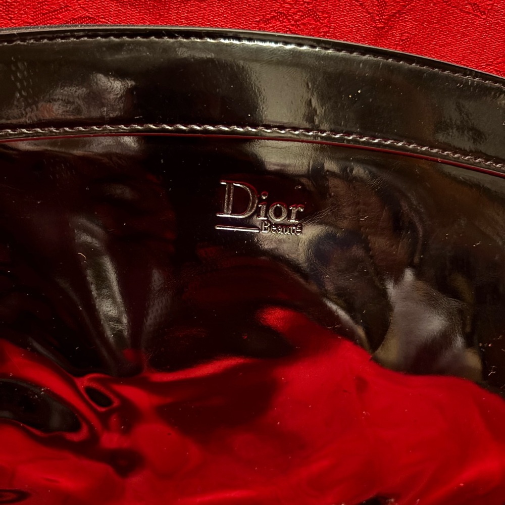 Dior Glossy Red and Black Clutch